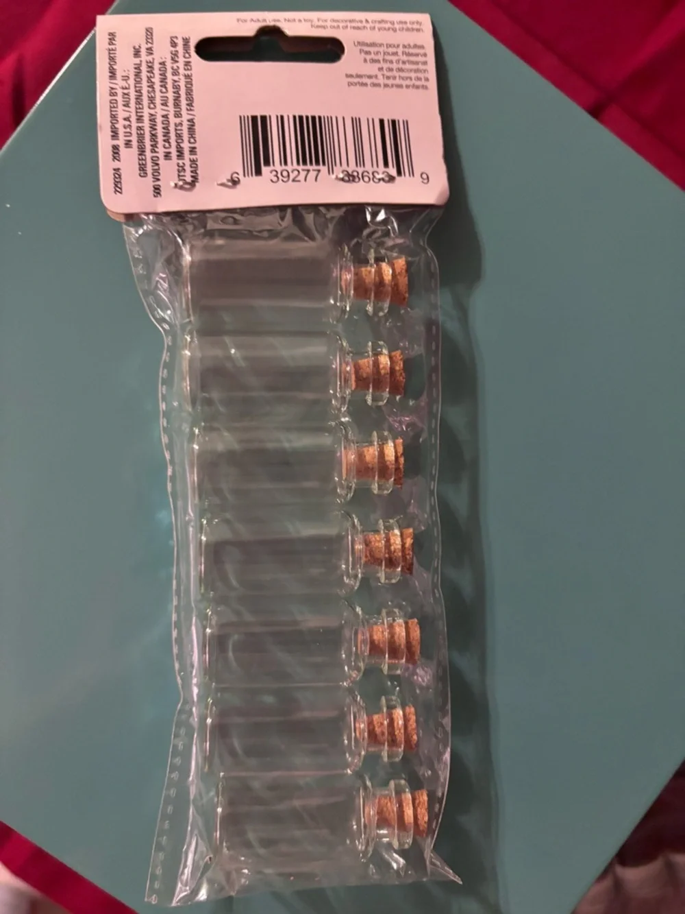 Set of 3 Mini Glass Containers with Cork & Screw on Lids. 2 NWT